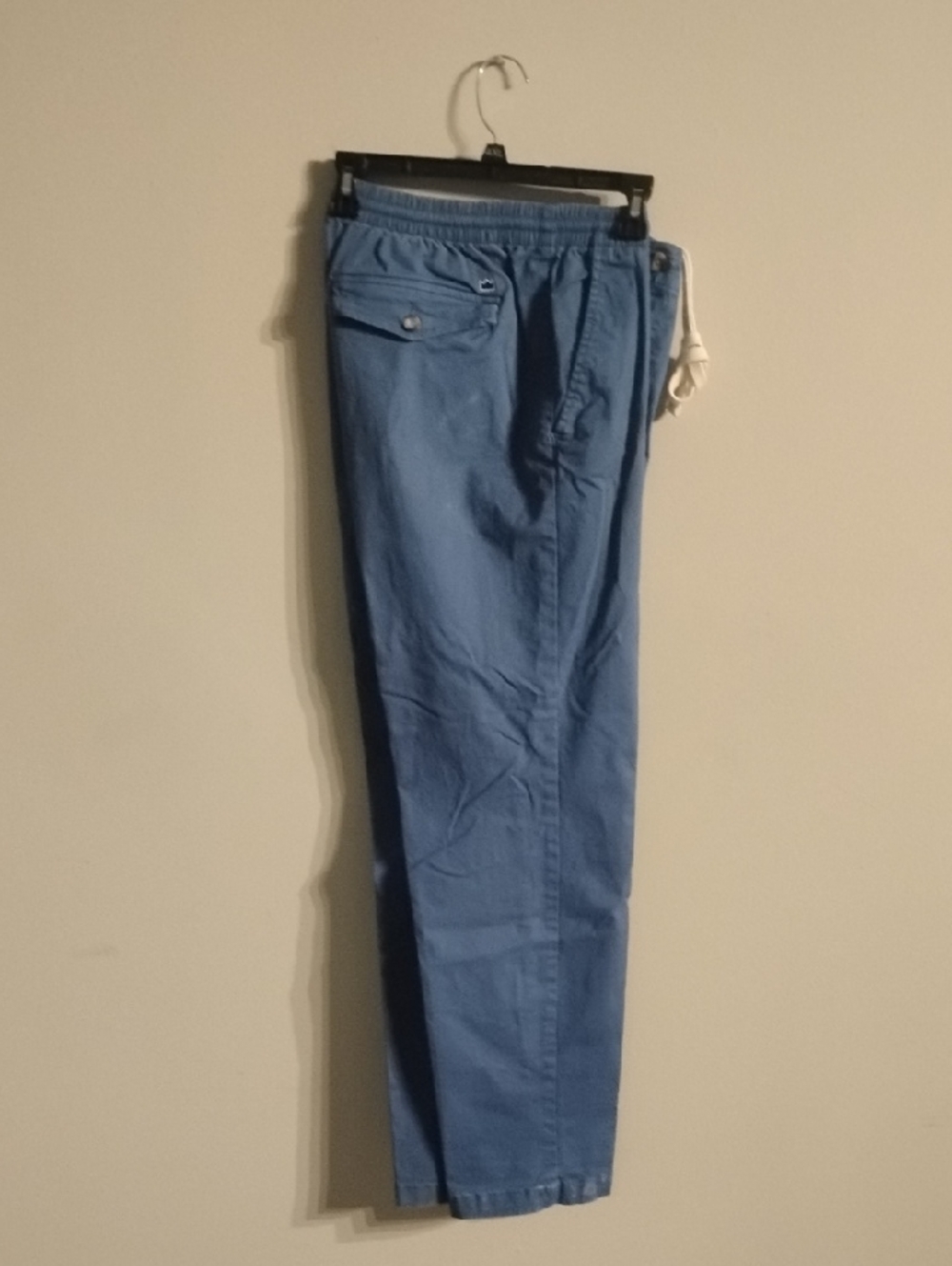 crown & ivy blue elastic waist casual pants
